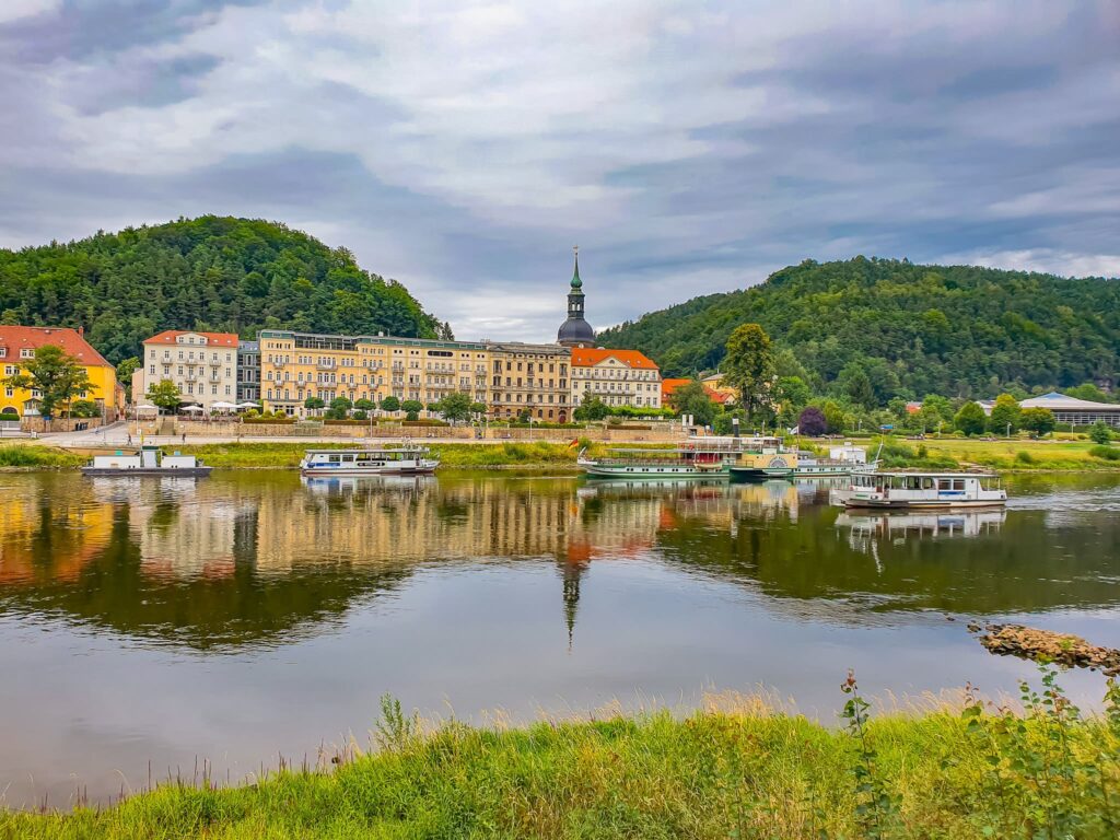 Bad Schandau The town of Bad Schandau on the Elbe River in Germany