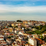 Lisbon, Portugal Panoramic view of the rooftops of Lisbon, Portugal