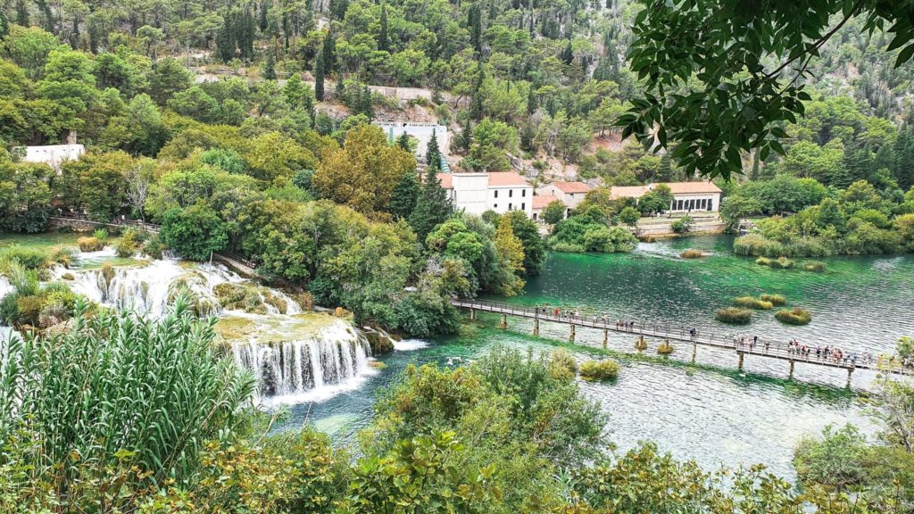 Krka Bridge and Waterfalls