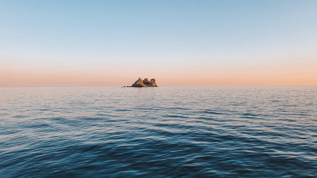 Small Islet at sunset, Montenegro