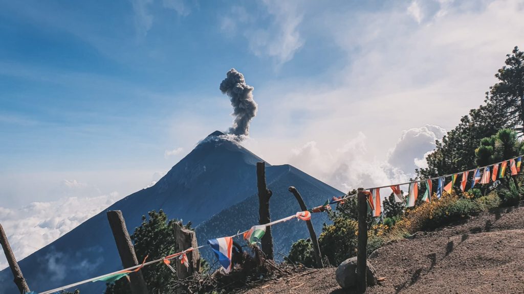 Fuego Volcano Erupting