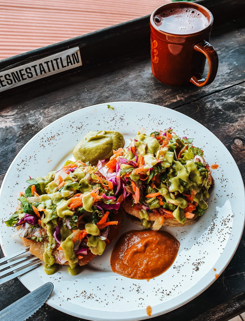 A vegetarian meal at Eagle's Nest Atitlan
