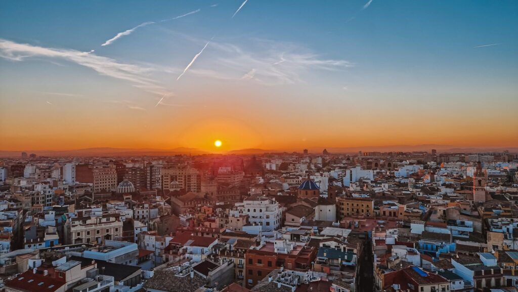 Sunset over Valencia Sunset over Valencia