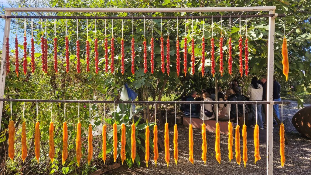 Churchkhela hanging to dry 
