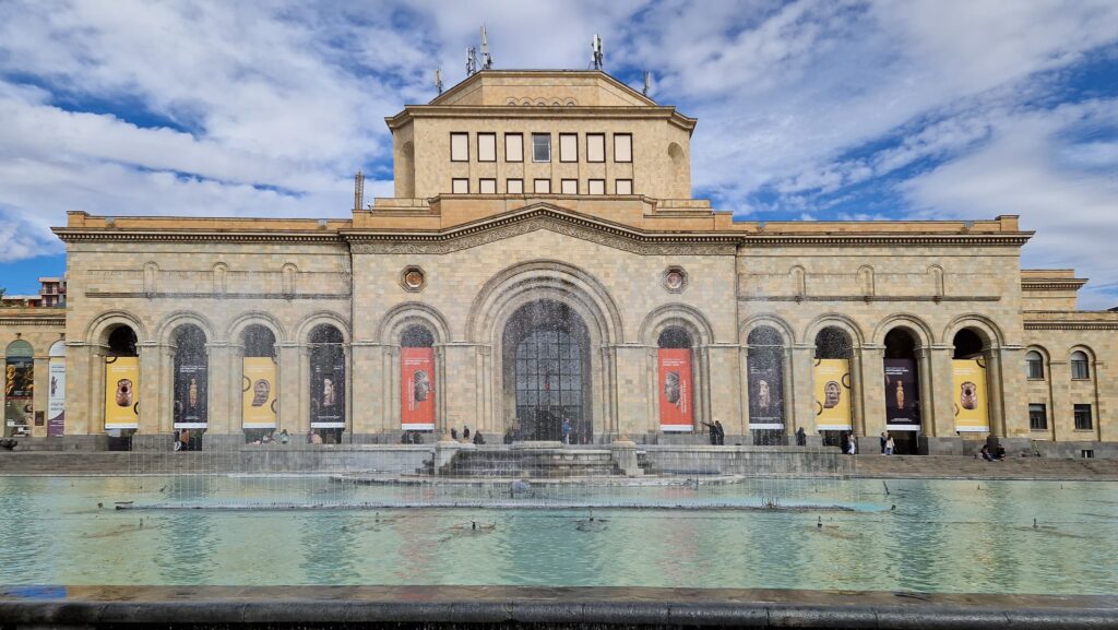 Republic Square and art gallery in Yerevan