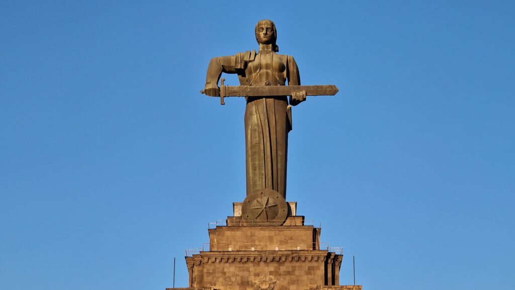 Mother Armenia statue in Yerevan