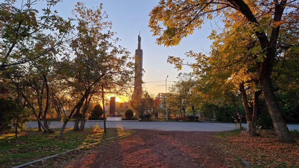 Autumn colors in a park in Yerevan