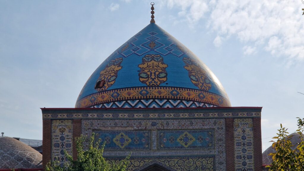 Dome of a blue mosque in Yerevan