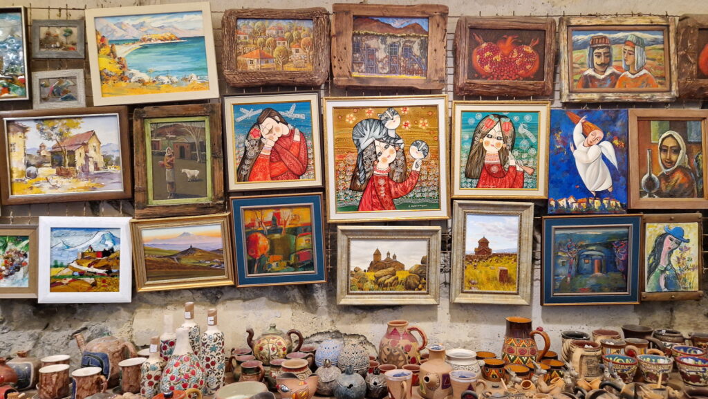 Colorful Souvenirs and little paintings