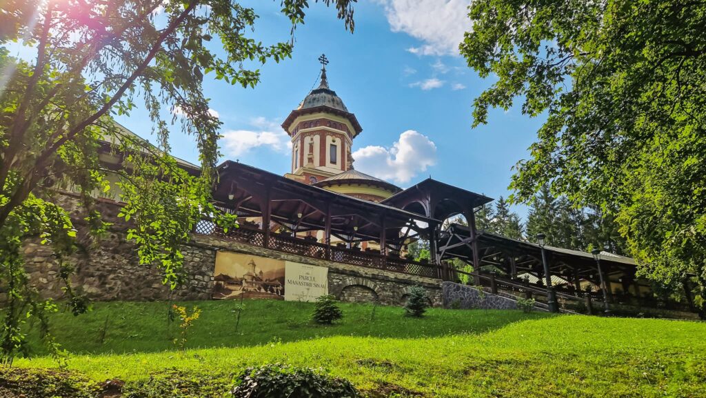 The park around Sinaia Monastery, Romania