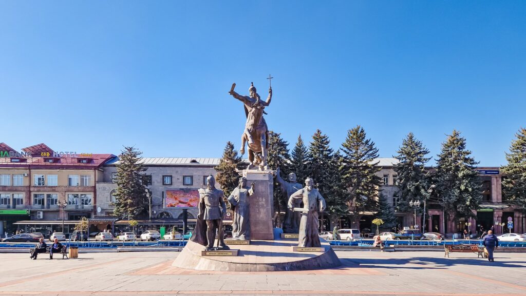 Sculptures in Vardanants Square, Gyumri