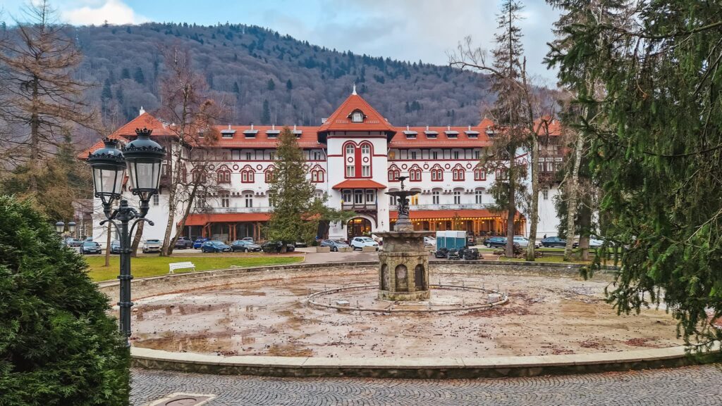Caraiman Hotel and Dimitrie Ghica Park in Sinaia
