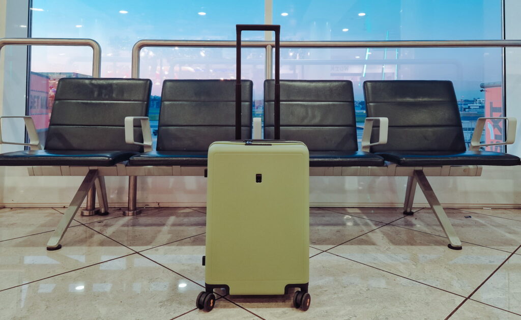 Level8 Luggage Review - Airport view