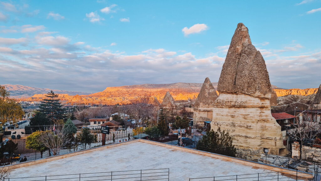 Goreme, Turan Goreme, view from Turan Cappadocia Cave hotel