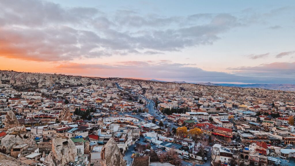 Göreme sunset view Sunset in Göreme, Cappadocia