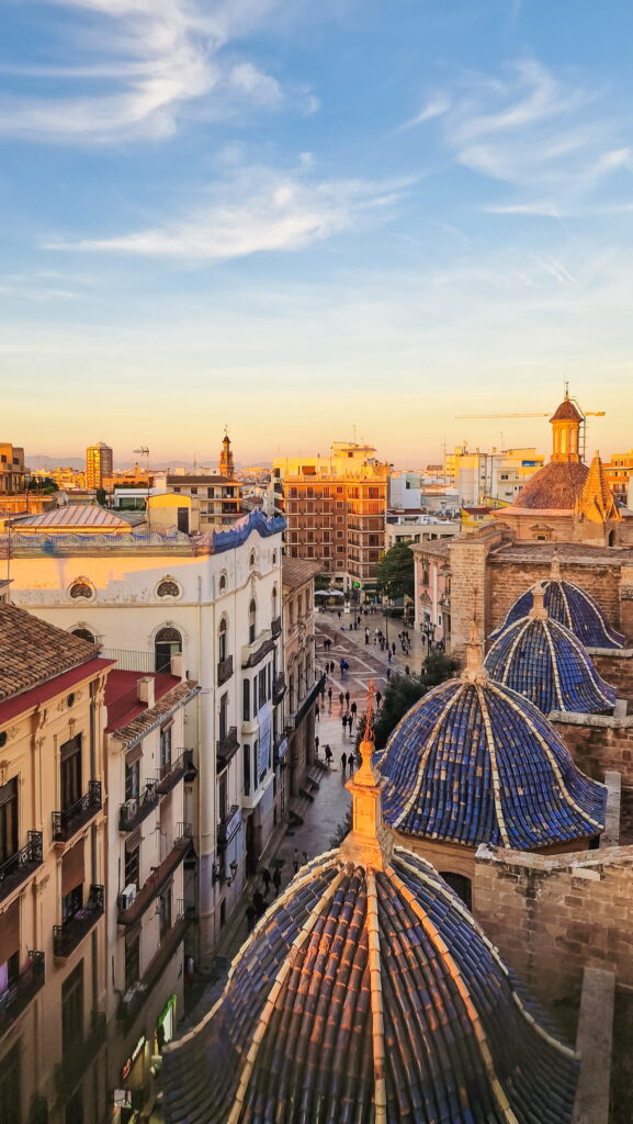 Valencia Rooftops Spain Travel photo - sunset over the rooftops of Valencia