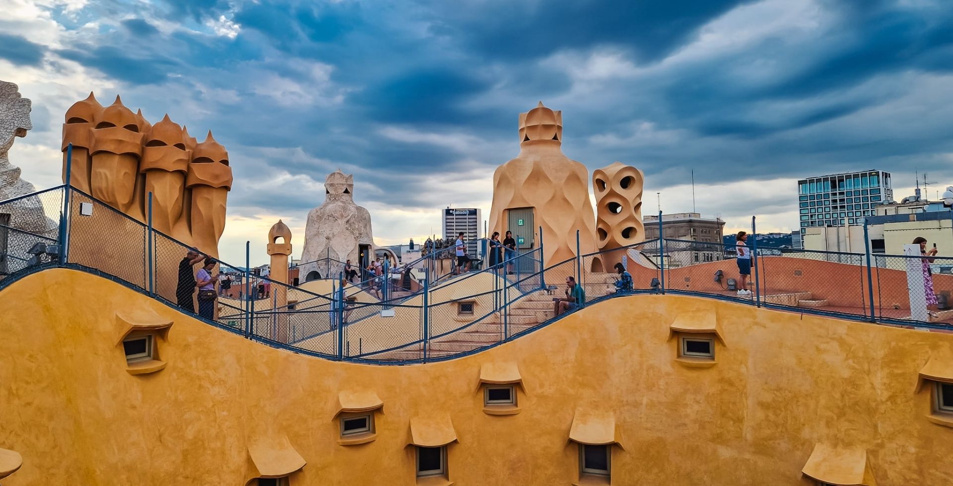 The rooftop terrace on La Pedrera, Barcelona