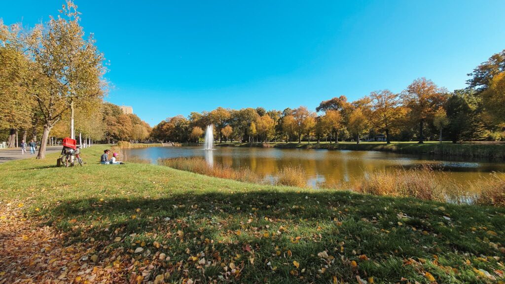 Leipzig, park A park with fall colors in Leipzig, Germany