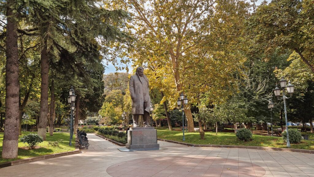 Tbilisi Park Park with a statue in Tbilisi, Georgia