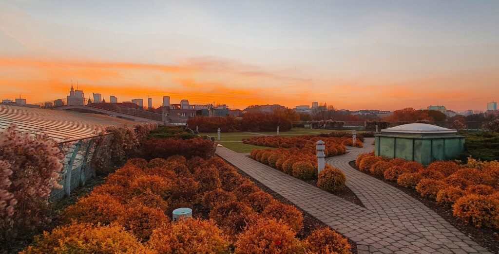Warsaw in the fall at sunset - European Cities to Visit in Autumn