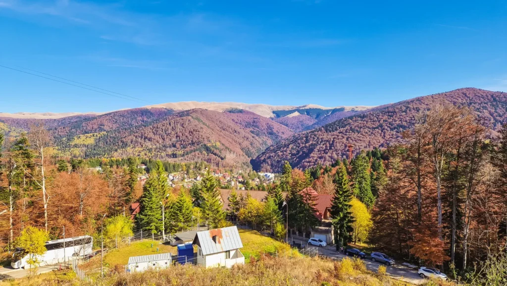 Sinaia fall foliage Mountains covered in fall foliage in Romania